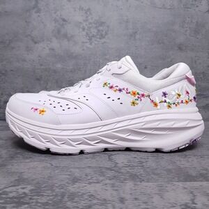HOKA One One Bondi‎ L Vibrant Bloom Running Shoes Womens 15 Mens 14 Beige